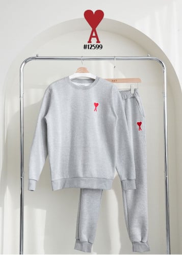 🔆 [AMI] 아미 남여공용 레드하트 로고  맨투맨 & 조거 팬츠 셋 🔆