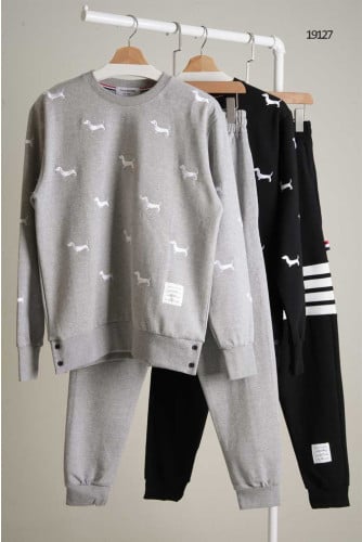 🔆 [THOM BROWNE] 남성 톰브라운 4바 도그 패턴 맨투맨셋 🔆