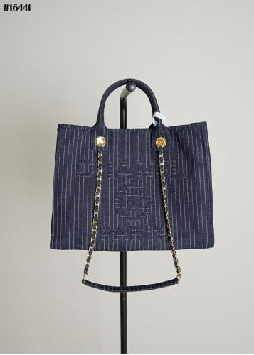 🔆 [CHANEL] 샤넬 스트라이프 데님 토트 백 🔆