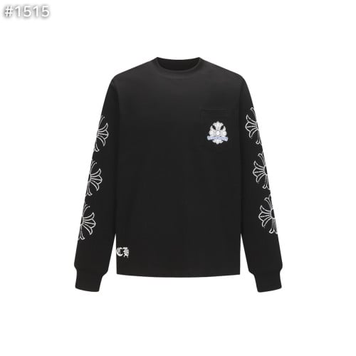 #크롬하츠 포켓 홀스슈 크루넥 롱 슬리브 티셔츠