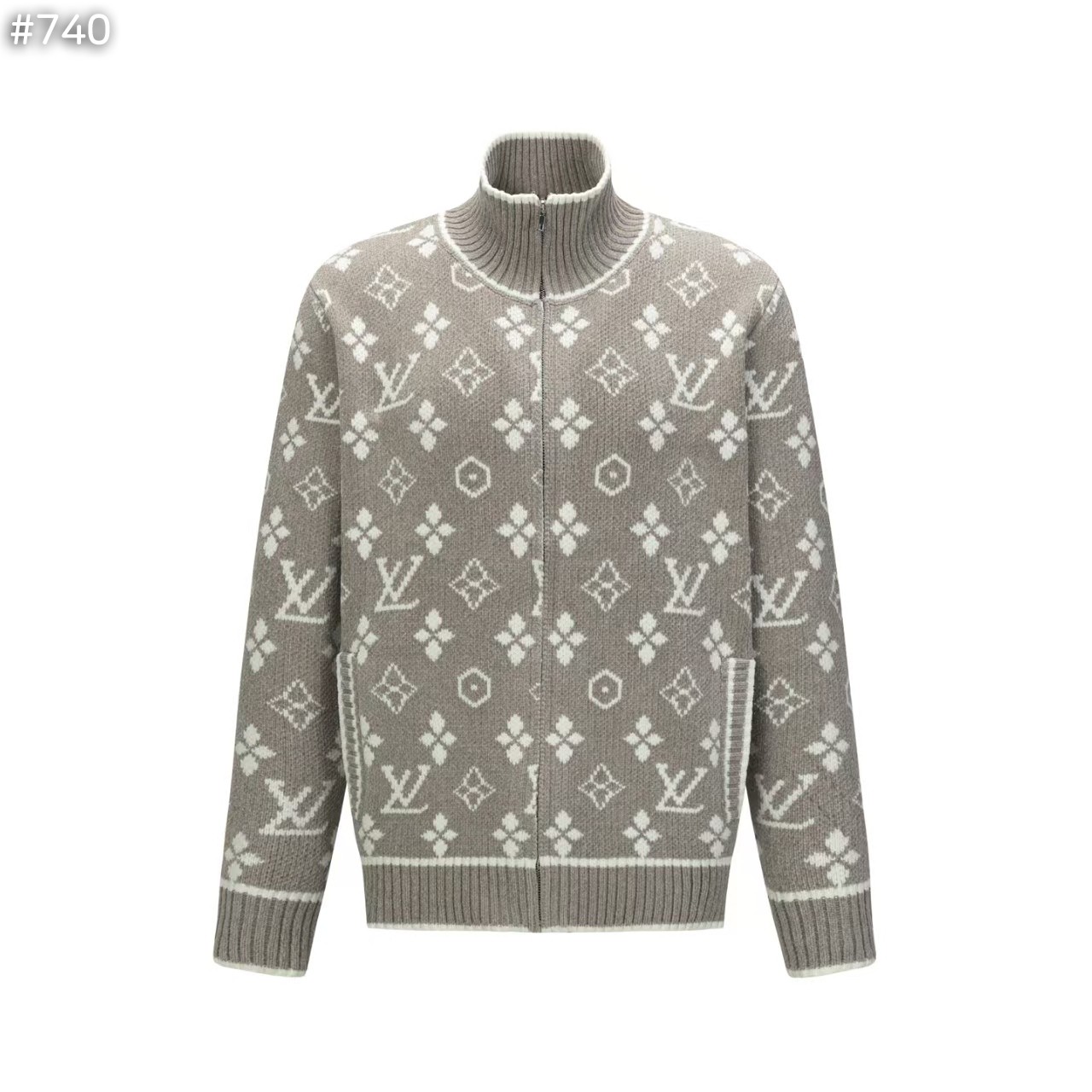 #루이비통 울 니트 집업 가디건