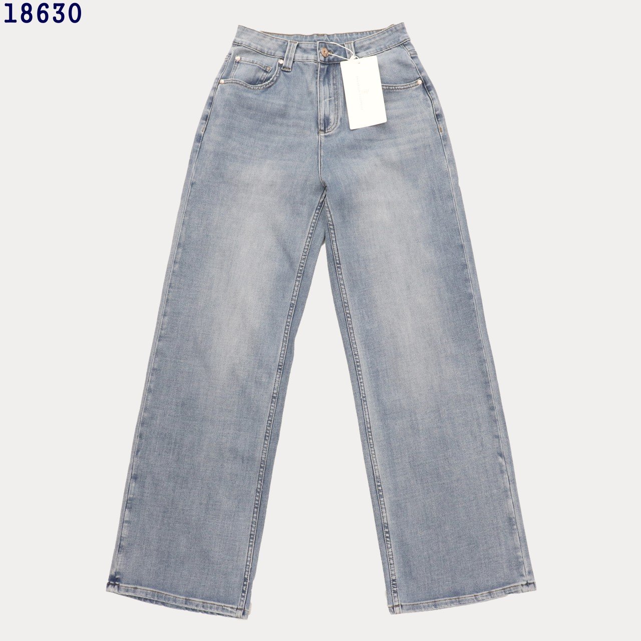 👹브*넬로 쿠치*리 빈티지 골드 레더 패치 와이드 데님 팬츠👹