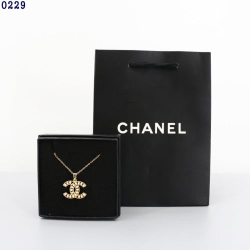 👹샤* CC로고 메탈 진주 목걸이👹