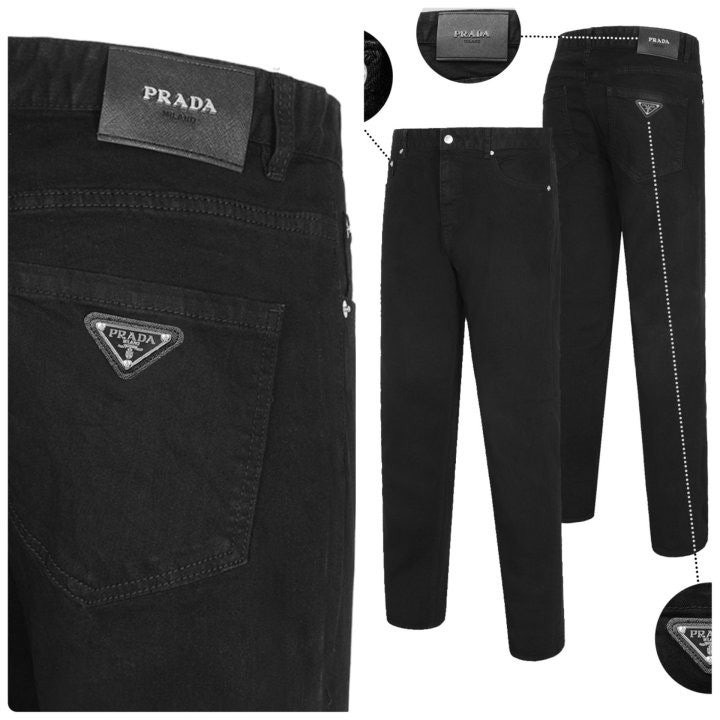 💕 프** 메탈삼각패치 블랙진