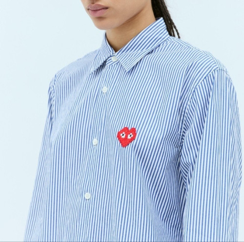 💕 꼼* 픽셀 스트라이프 셔츠(레드와펜)➡️수입풀