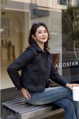 💕 디* 누빔 하프 자켓