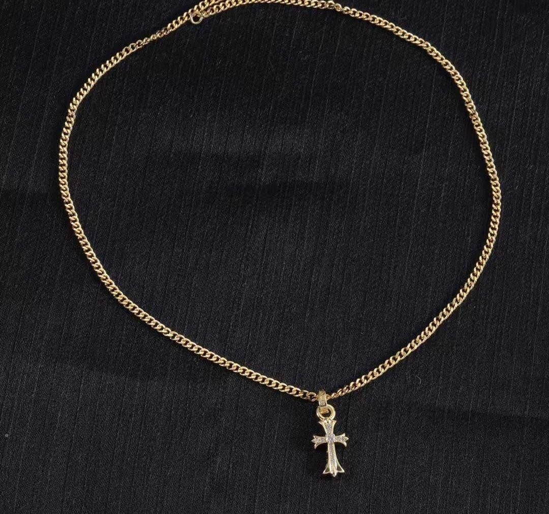 크롬하*  크로스 목걸이