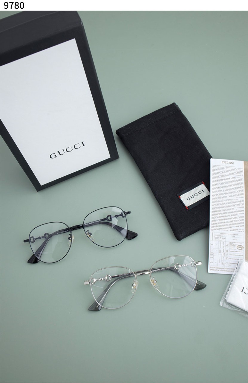 [GUCCI] 구찌 홀스빗 세미 스퀘어 메탈 안경테