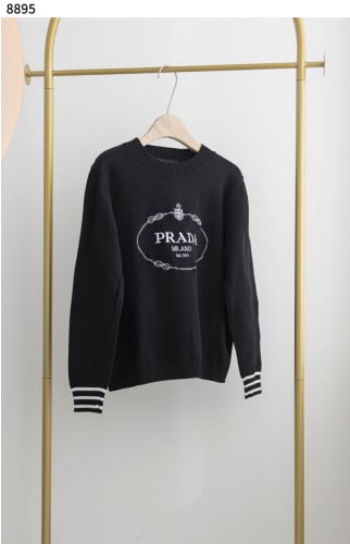 #프라다 [PRADA] 여성 캐시미어 울 로고 크루넥 스웨터 신상입고💢 #상의 #니트 #8895