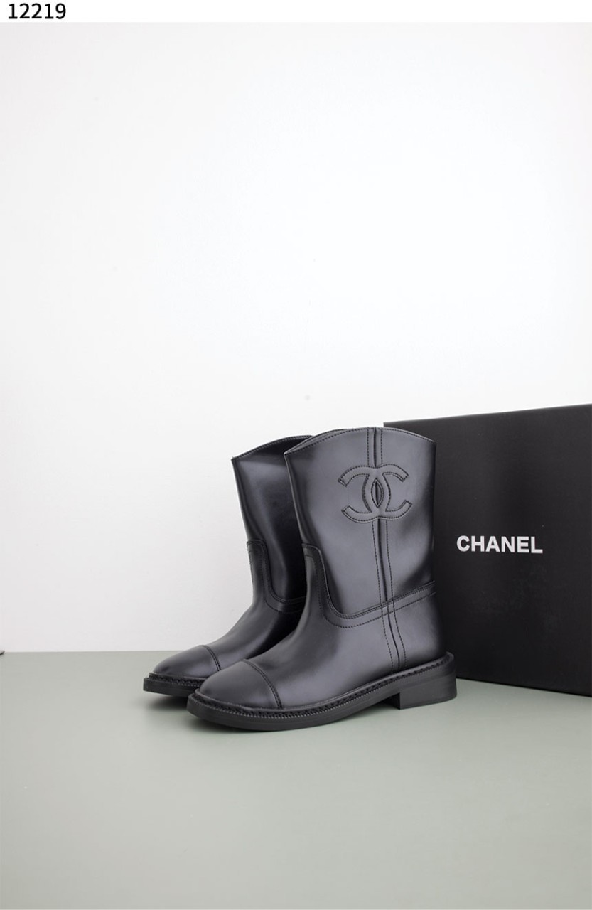 #샤넬 [Chanel] 하이 부츠 카프스킨 블랙 신상입고💢 #신발 #12219