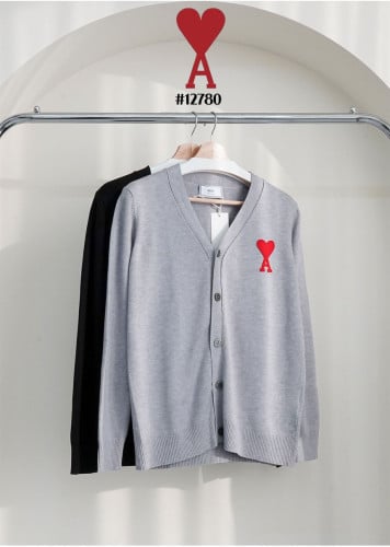 🔆 [AMI] 아미 남성 빅 A하트 로고 브이넥 니트 가디건 🔆