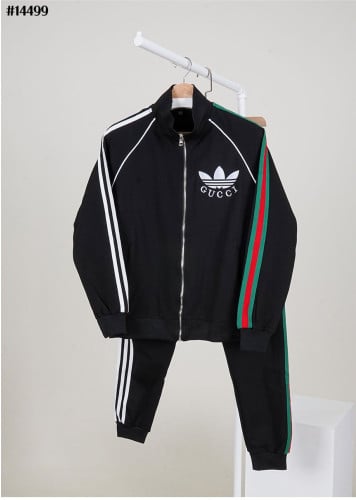 🔆 [GUCCI] 구찌 X 아디다스 남성 코튼 저지 지퍼 자켓 & 트랙 조거 팬츠 셋  🔆