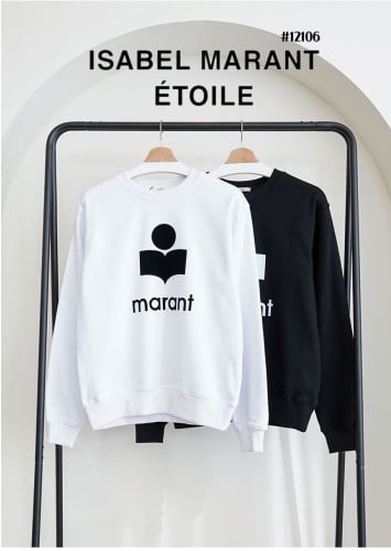 🔆 [ISABEL MARANT] 이자벨마랑 남여공용 ETOILE 에뚜왈 벨벳로고 스웨트 맨투맨 티셔츠 🔆