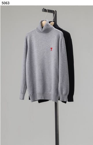 🍀 [AMI] 아미 수입고급 하트 로고 메리노 울 터틀넥 니트 🍀