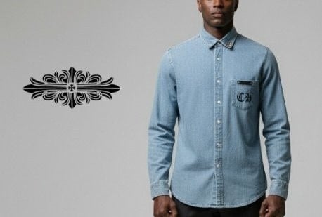 💕 크* 카라 메탈스터드 워싱빈티지 청 셔츠