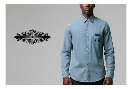 💕 크* 카라 메탈스터드 워싱빈티지 청 셔츠