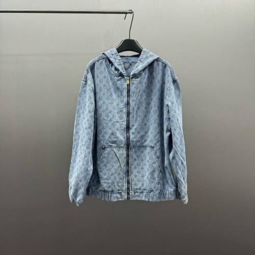 💕 루* 멀티자수로고 데님 후드 집업