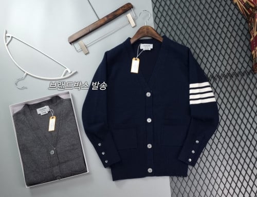 💕 톰* 사선 완장 메리노 브이넥 울가디건➡️수입풀(여성)