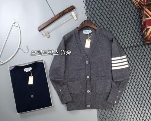 💕 톰* 사선 완장 메리노 브이넥 울가디건➡️수입풀(여성)