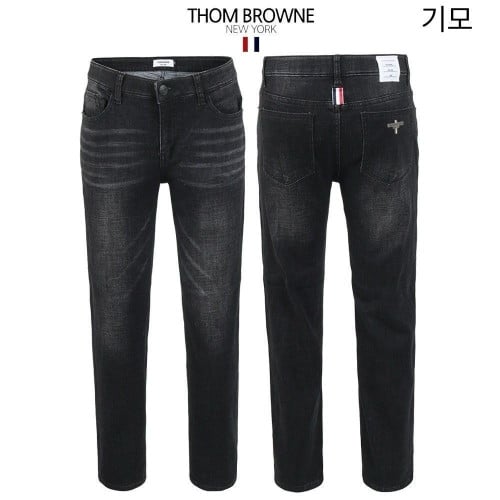 💕 톰* 안기모 블랙 히든밴딩 슬림일자팬츠