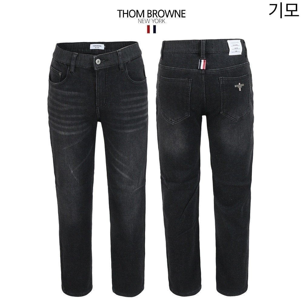 💕 톰* 융기모 블랙 히든밴딩 슬림팬츠