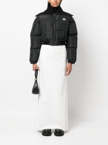 💕 미*** 크롭 테크니컬 패브릭 다운 재킷