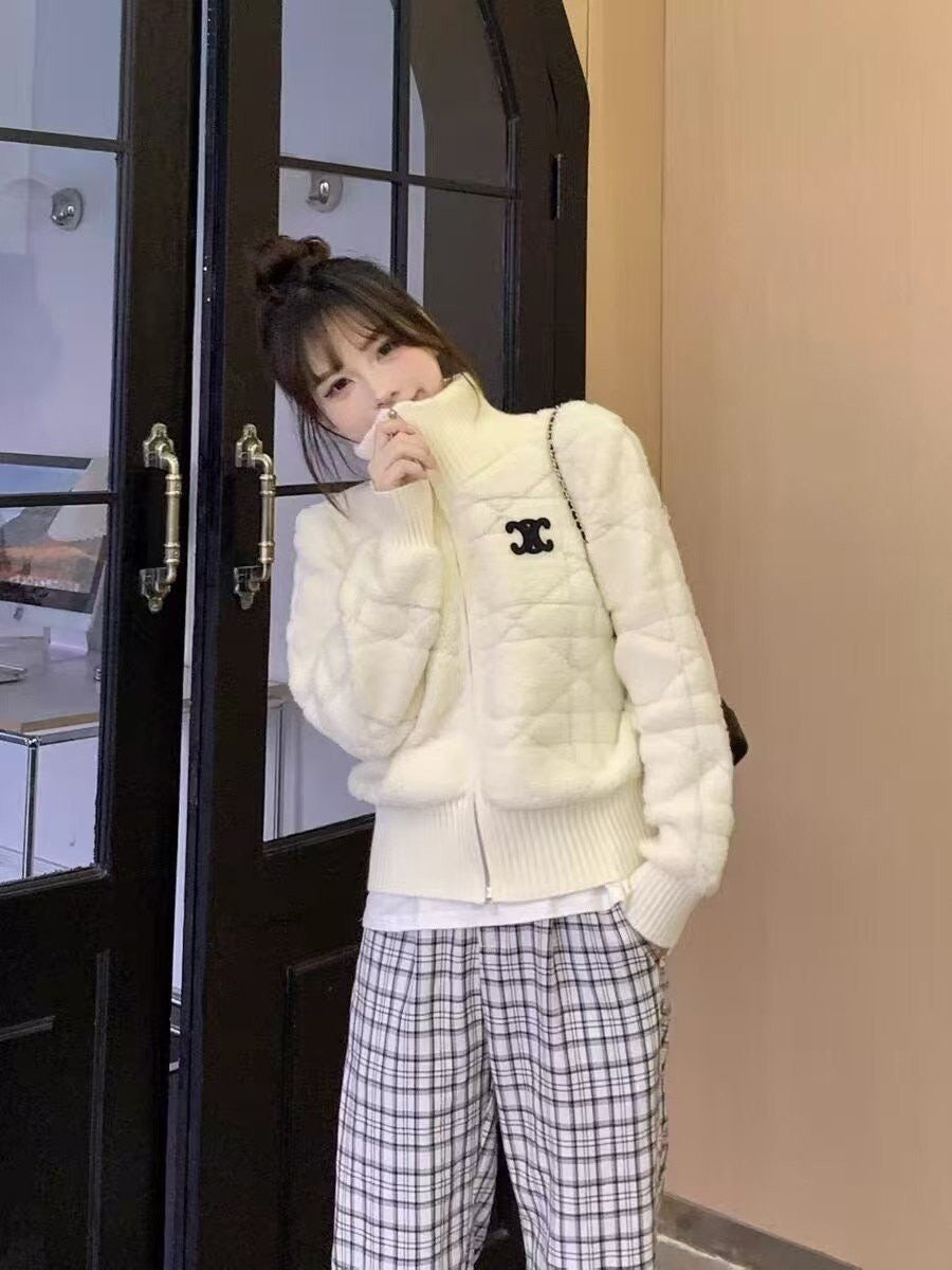 💕 샤* 패치 털니트집업(두툼)