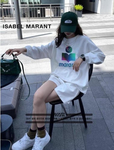 💕 이** 마랑 비비드 컬러 디자인 밍크양기모 티셔츠