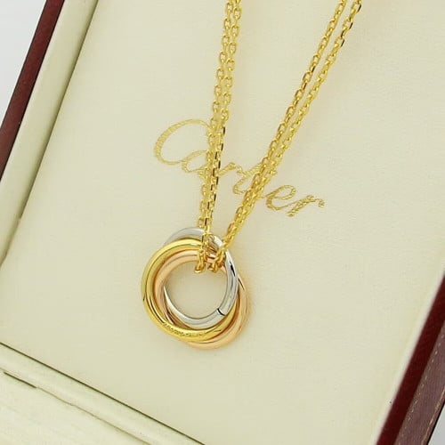 카르티에 트리니티 시리즈 3 색 골드 목걸이