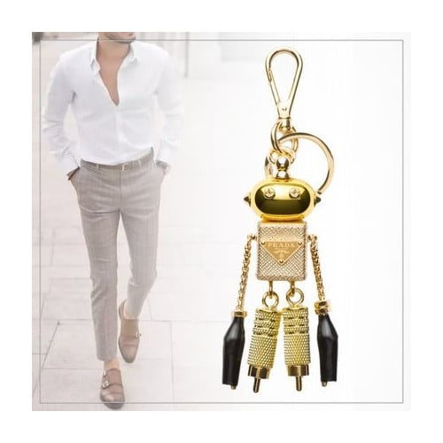 프라다 로봇 트릭 키체인 골드