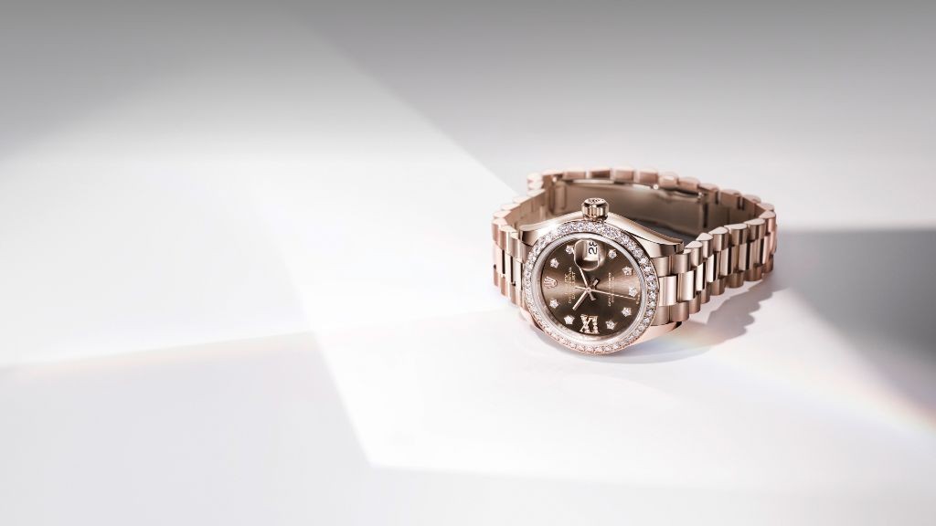 로렉스 오이스터, 28mm, 에버로즈 골드 다이아몬드