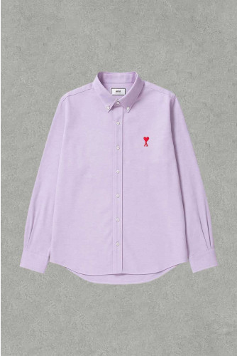 아미 레드 하트 버튼 다운 옥스포드 셔츠