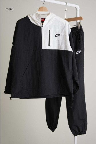 🔆 [NIKE] 나이키 베이직 자수로고 바스락 배색 아노락 상하의셋 🔆