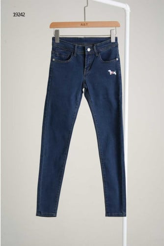 🔆 [THOM BROWNE] 톰브라운 도그자수 슬림핏 데님 팬츠 🔆