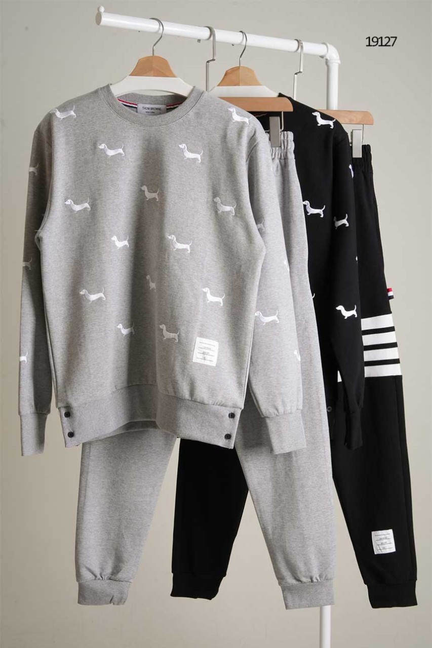 🔆 [THOM BROWNE] 남성 톰브라운 4바 도그 패턴 맨투맨셋 🔆