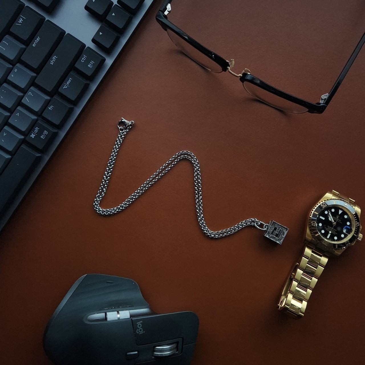 💕 [166번] 구* 스퀘어 G 큐브 목걸이