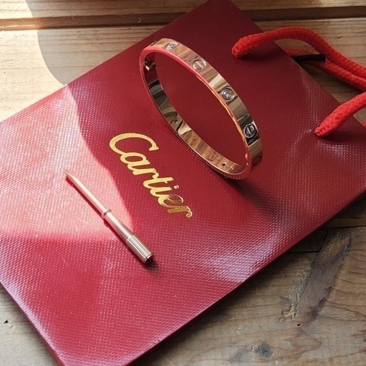 💕 [218번] 까*** 러브팔찌 큐빅 로즈골드