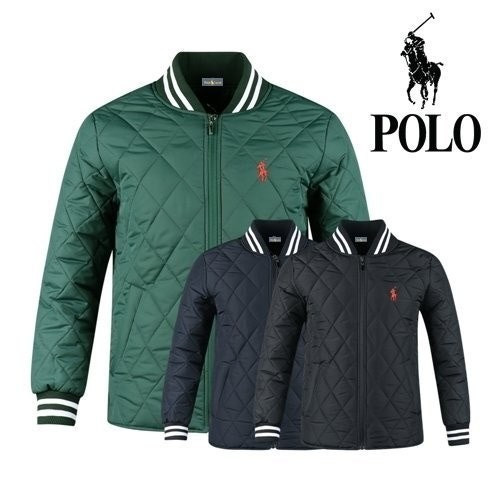 💕 폴* 자수 로고 블루종 누빔 패딩 점퍼