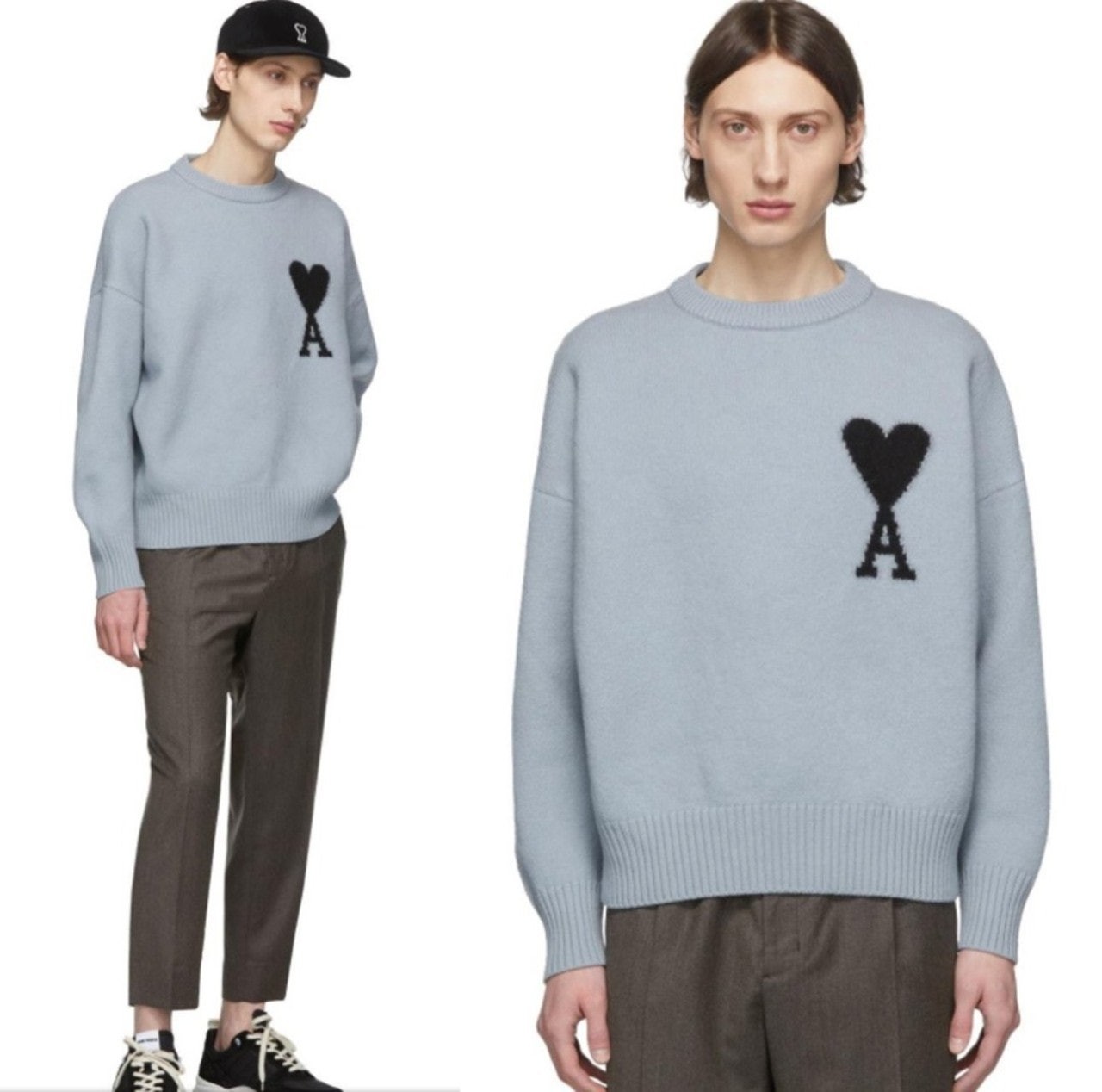 💕 아* 파리스 인타르시아 니트(하늘색)