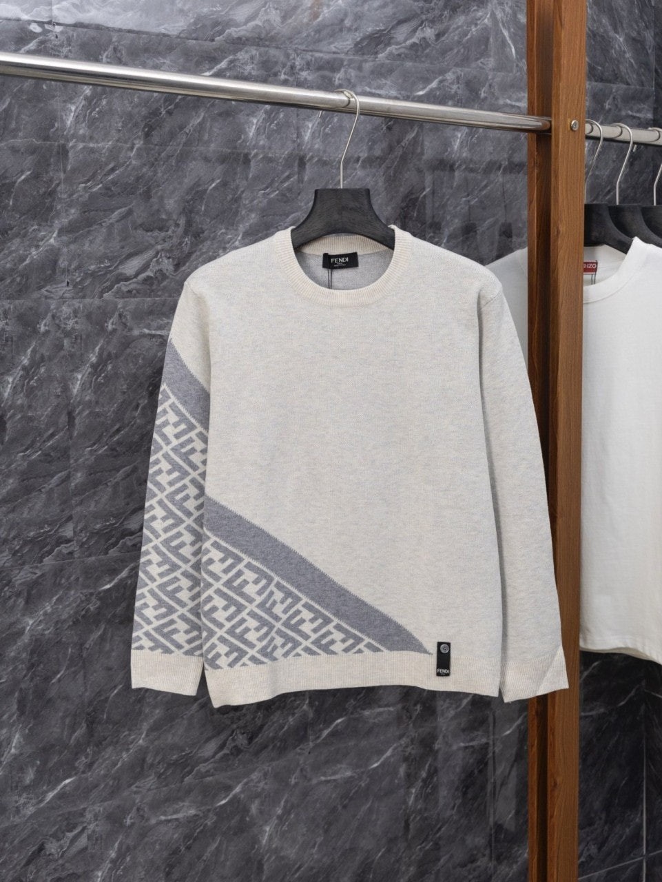 💕 펜* FF로고 사선 울 니트