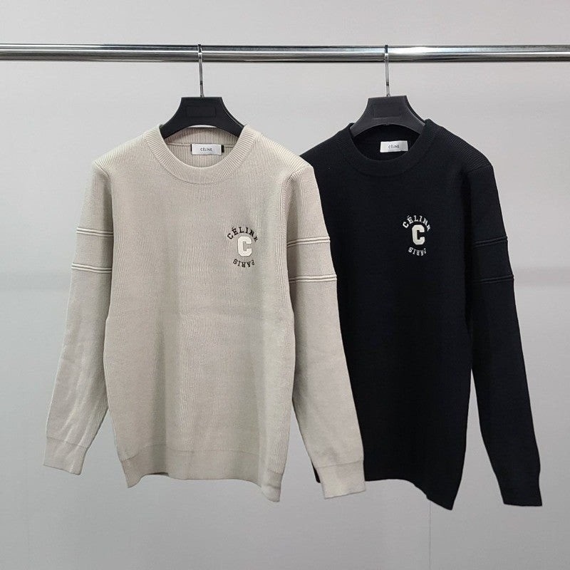 💕 셀** 로고자수 완장 니트