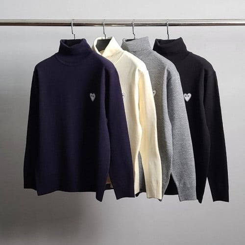 💕 꼼* 화이트와펜 터틀넥 니트