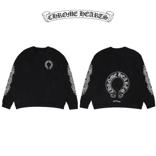 💕 크* 홀스슈 플로랄 맨투맨(블랙)