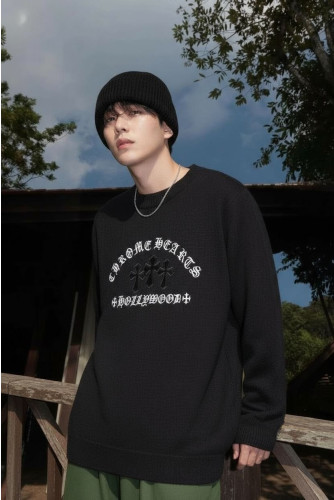 💕 크* 울캐시 세메터리 자수패치 스웨터➡️수입최고급(남녀공용)