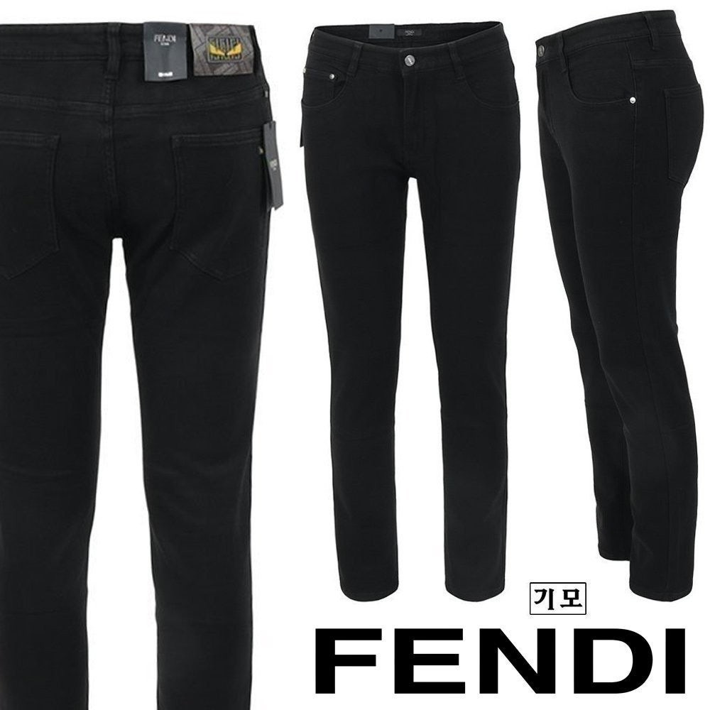 💕 펜* 옐로우 로고 블랙슬림 일자진 ☆기모 원단☆