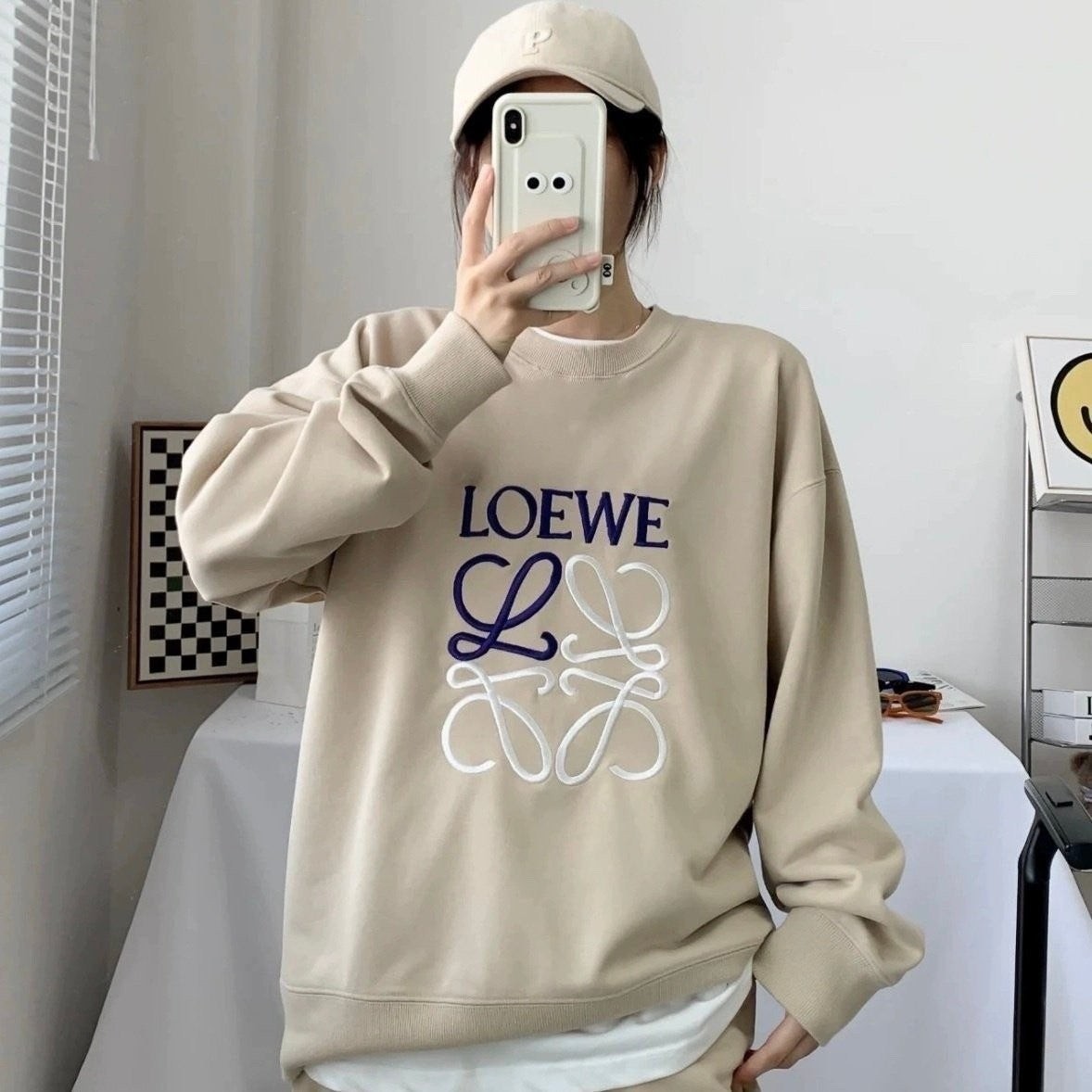 💕 로** 빅애너그램 자수 로고 기모 맨투맨