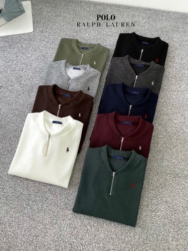 💕 폴* 반집업 골지 니트 맨투맨