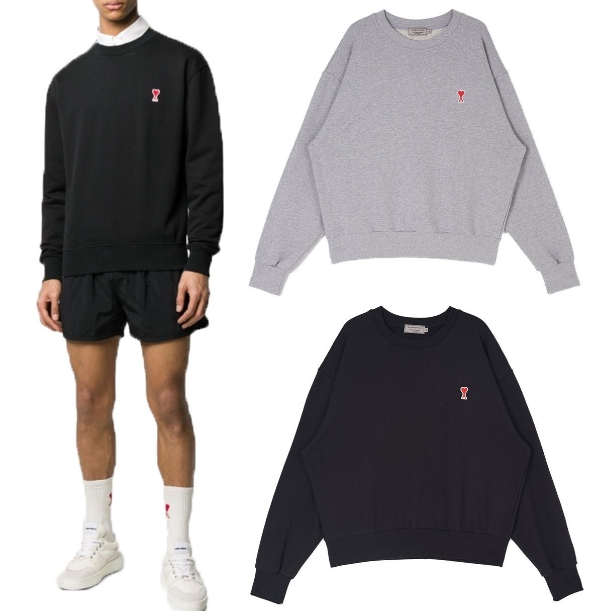 💕 아* 스몰패치 맨투맨 2color