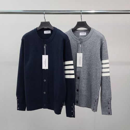 💕 톰* 램스울 사선완장 라운드 가디건