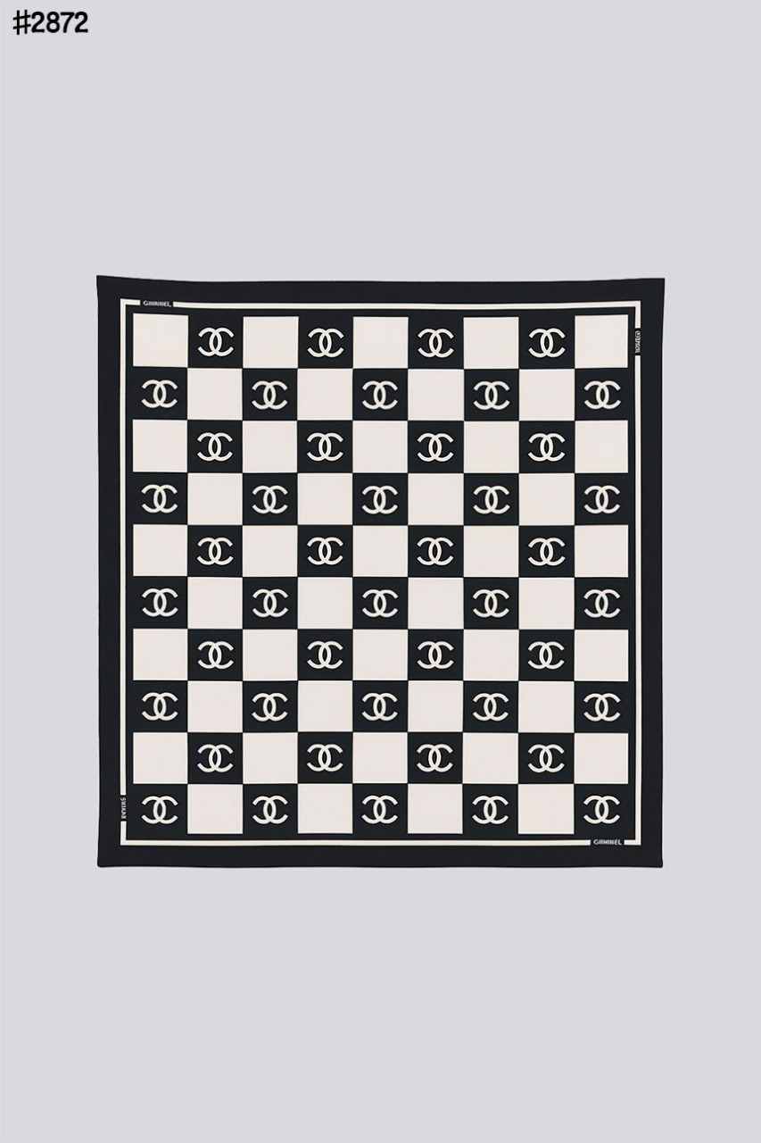 🍀 [CHANEL] 샤넬 CC 체스 로고 스퀘어 스카프 🍀